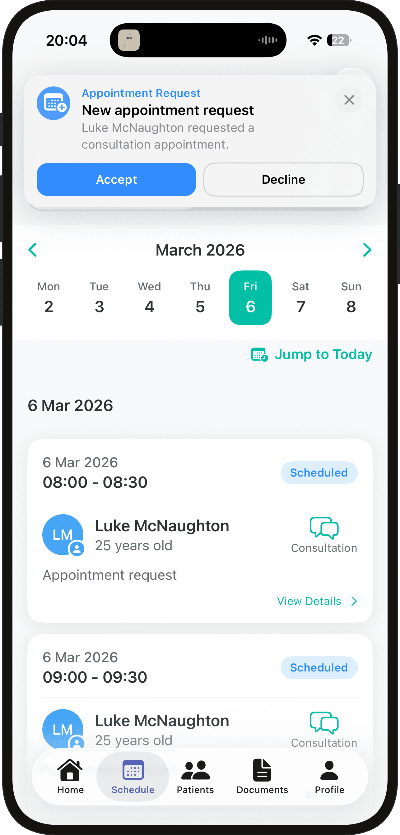 Doc4 — Schedule (mobile)