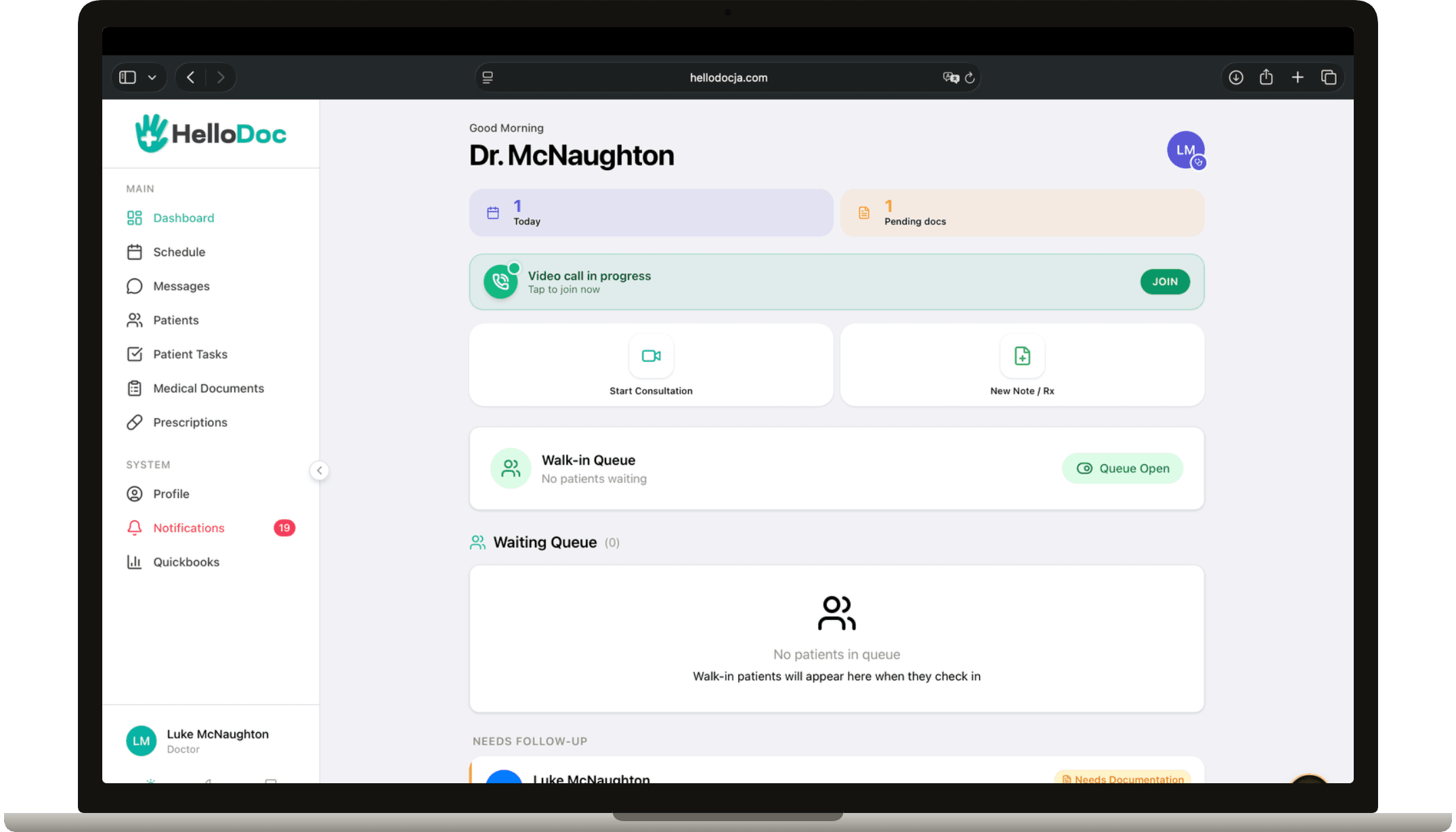 Doc4 — Dashboard (web)