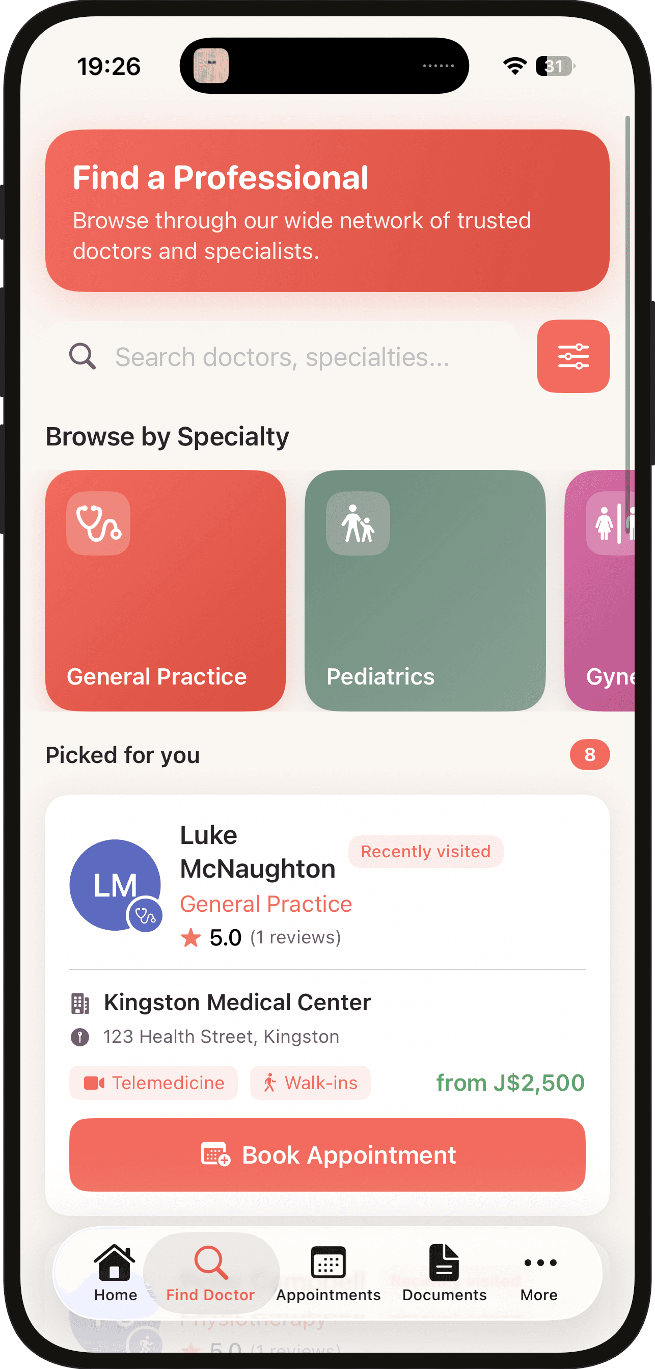 NearCare — Find a doctor (mobile)